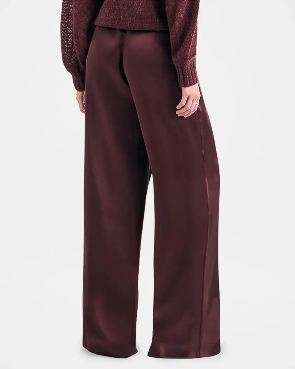 SEROYA Camryn Satin Wide-Leg Pants | Thumbnail 3 SEROYA Camryn Satin Wide-Leg Pants | Thumbnail 3