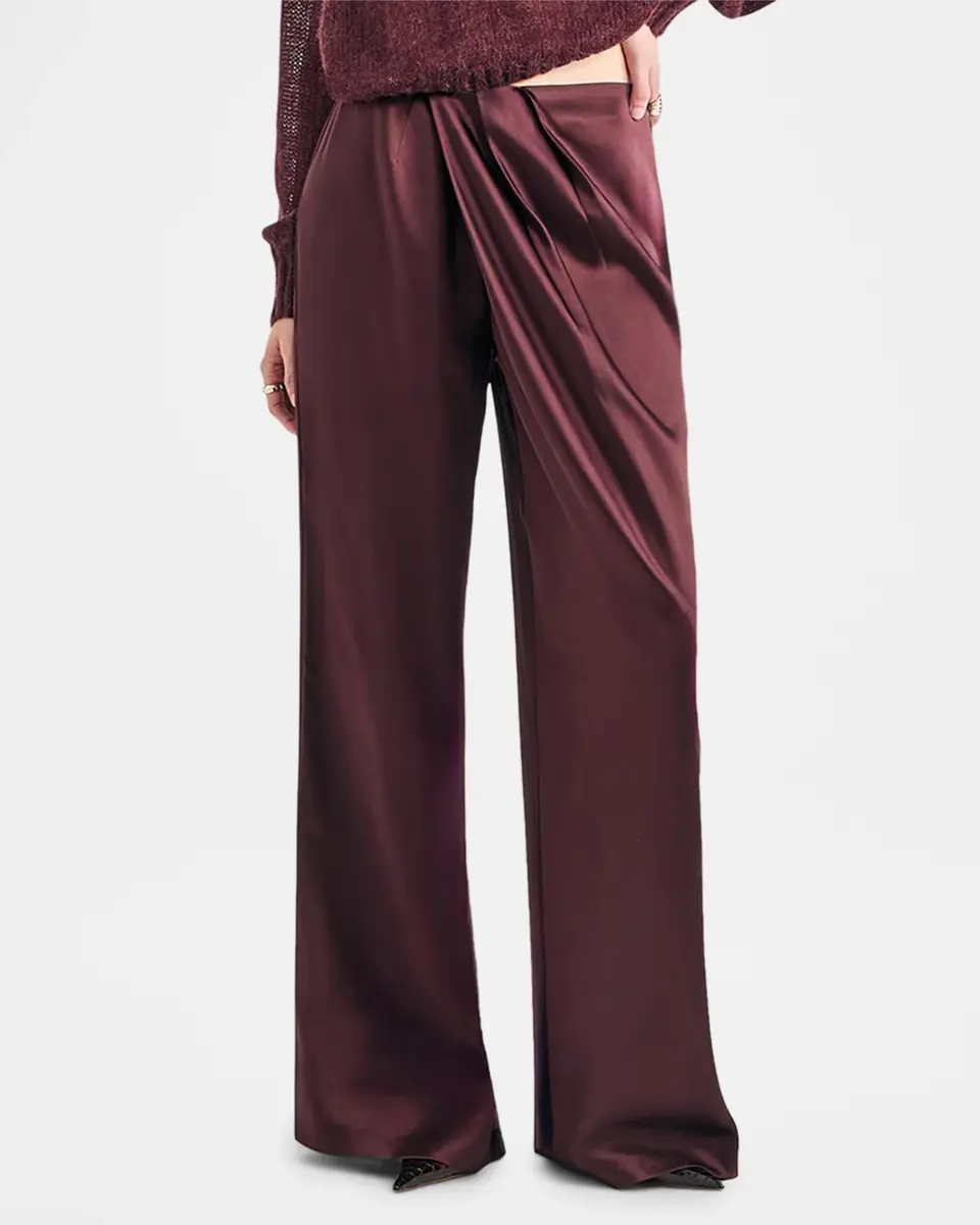 SEROYA Camryn Satin Wide-Leg Pants | Thumbnail 4 SEROYA Camryn Satin Wide-Leg Pants | Thumbnail 4