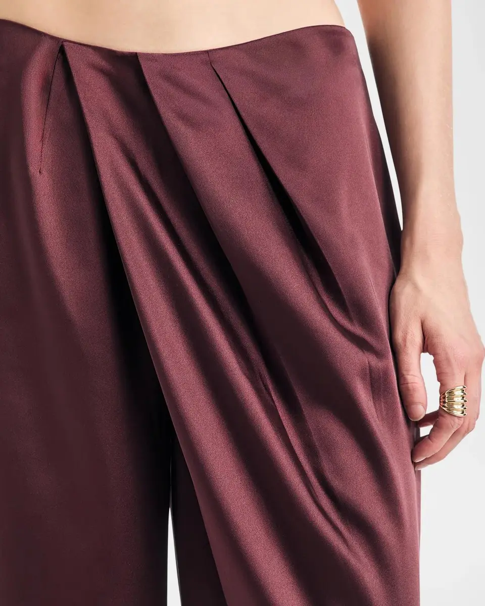 SEROYA Camryn Satin Wide-Leg Pants | Thumbnail 5 SEROYA Camryn Satin Wide-Leg Pants | Thumbnail 5