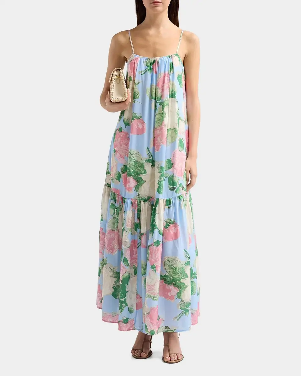 PALM NOOSA Enamour Floral Gathered Midi Dress | Thumbnail 2 PALM NOOSA Enamour Floral Gathered Midi Dress | Thumbnail 2