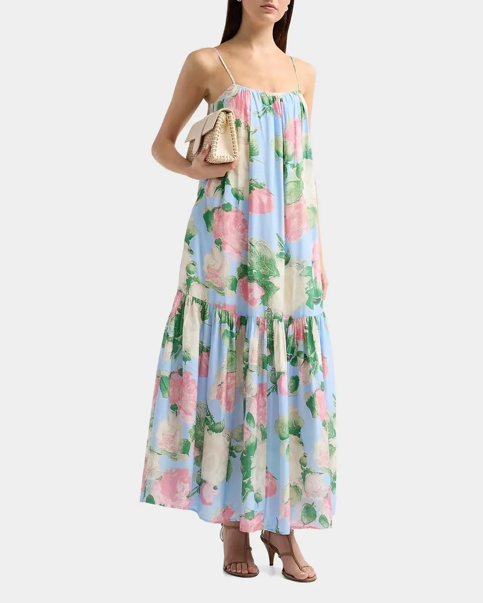 PALM NOOSA Enamour Floral Gathered Midi Dress | Thumbnail 5 PALM NOOSA Enamour Floral Gathered Midi Dress | Thumbnail 5