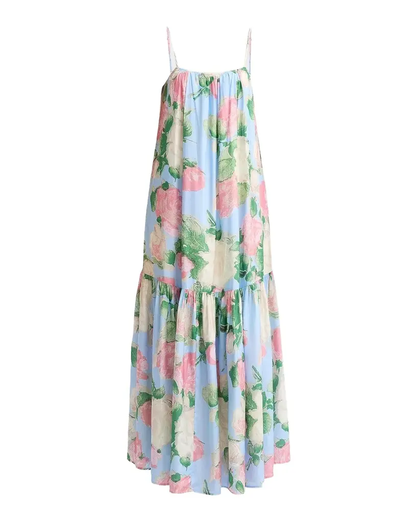 PALM NOOSA Enamour Floral Gathered Midi Dress