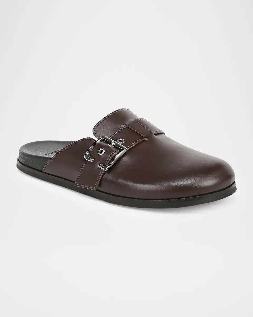 Vince Leon Leather Buckle Clogs | Thumbnail 2 Vince Leon Leather Buckle Clogs | Thumbnail 2