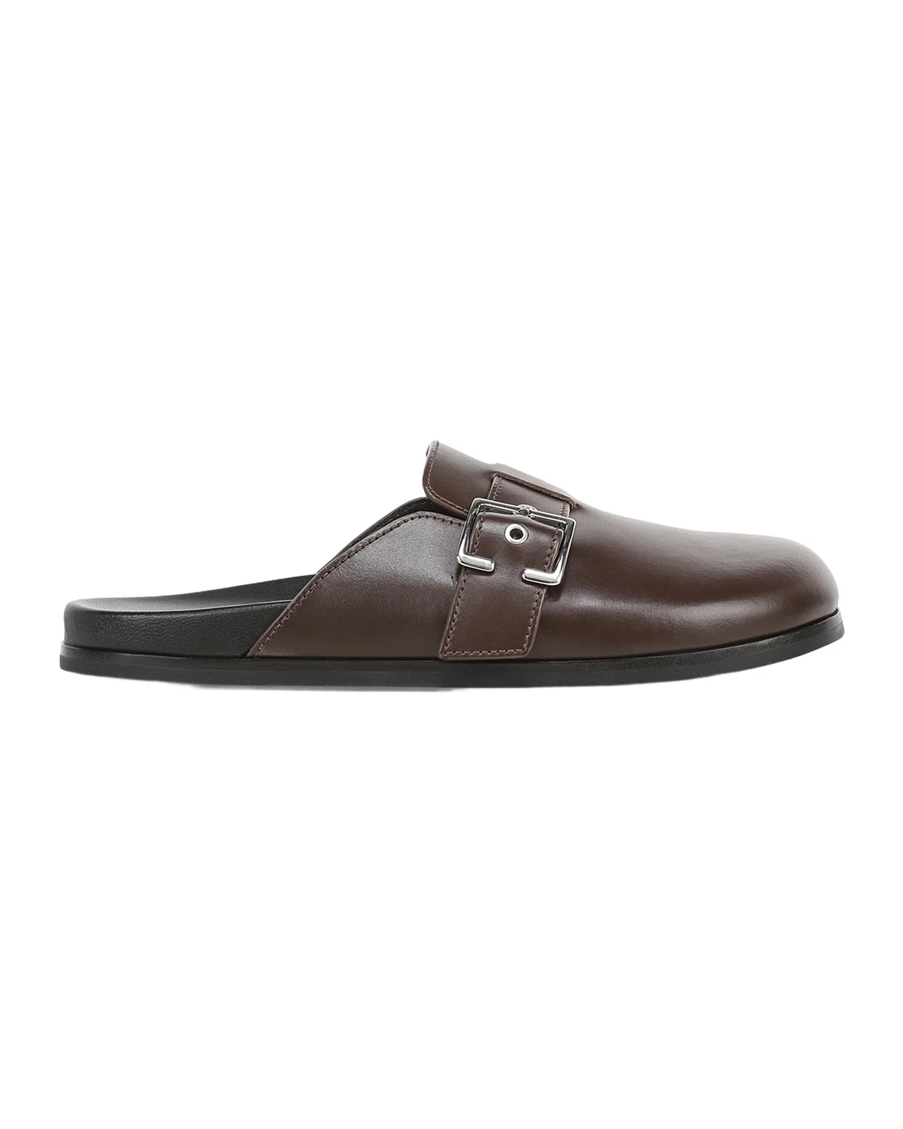 Vince Leon Leather Buckle Clogs