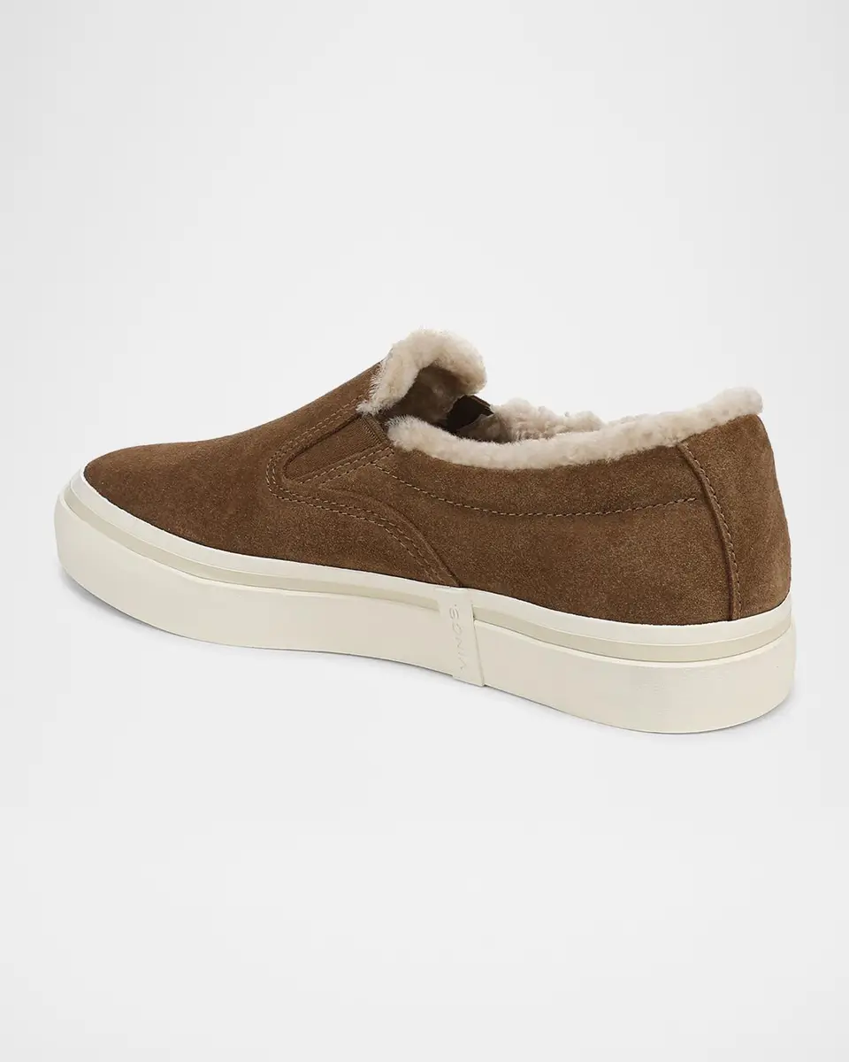 Vince Blair Suede & Shearling Slip-On Sneakers | Thumbnail 3