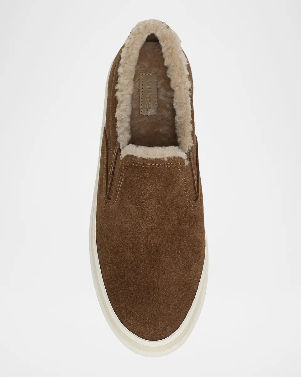 Vince Blair Suede & Shearling Slip-On Sneakers | Thumbnail 4