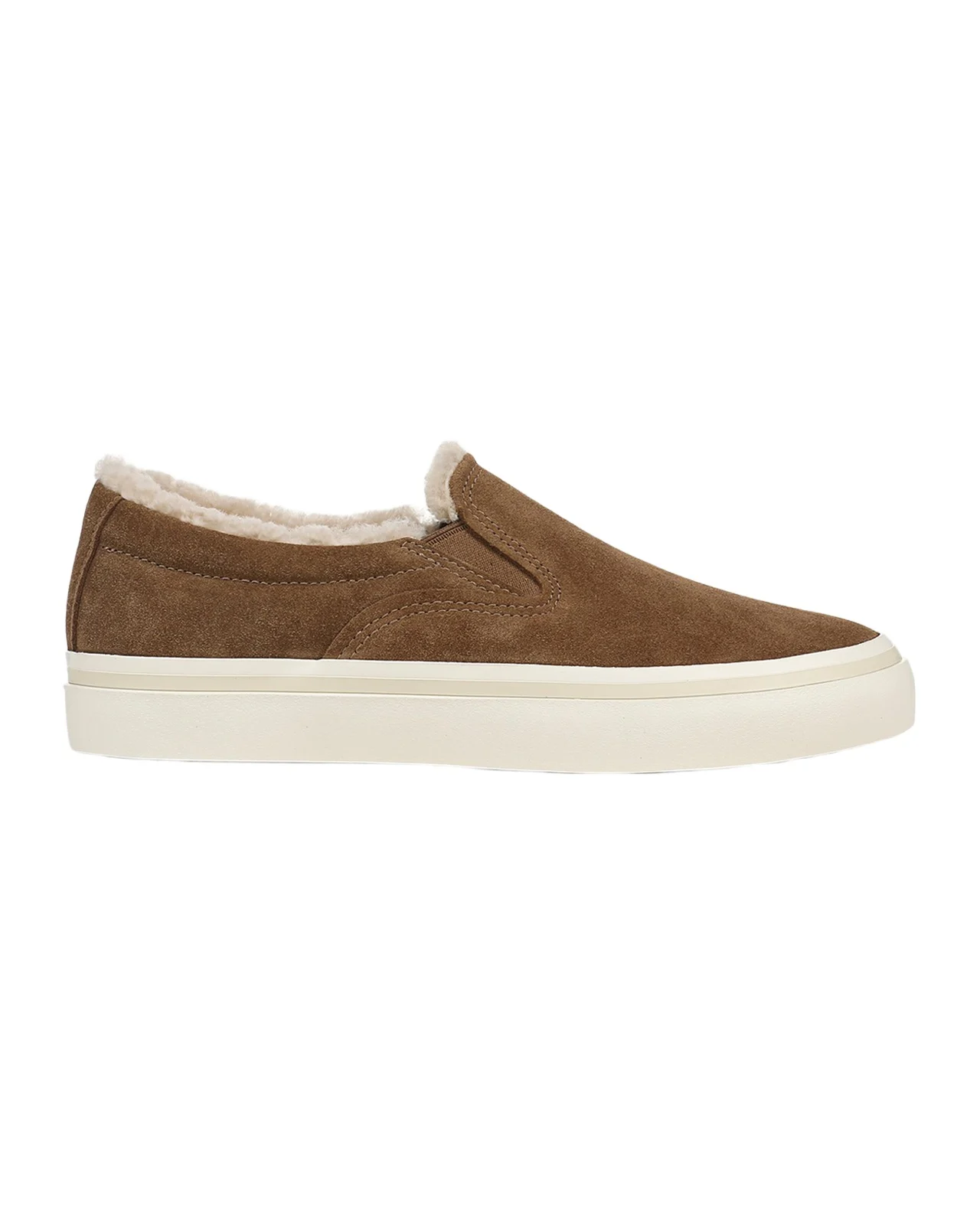 Vince Blair Suede & Shearling Slip-On Sneakers