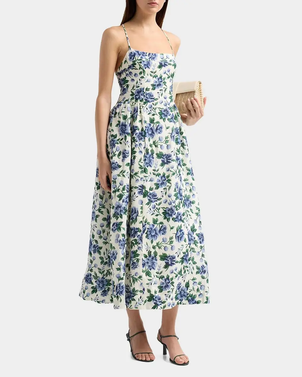 PALM NOOSA Enamour Floral Linen Midi Dress | Thumbnail 5 PALM NOOSA Enamour Floral Linen Midi Dress | Thumbnail 5