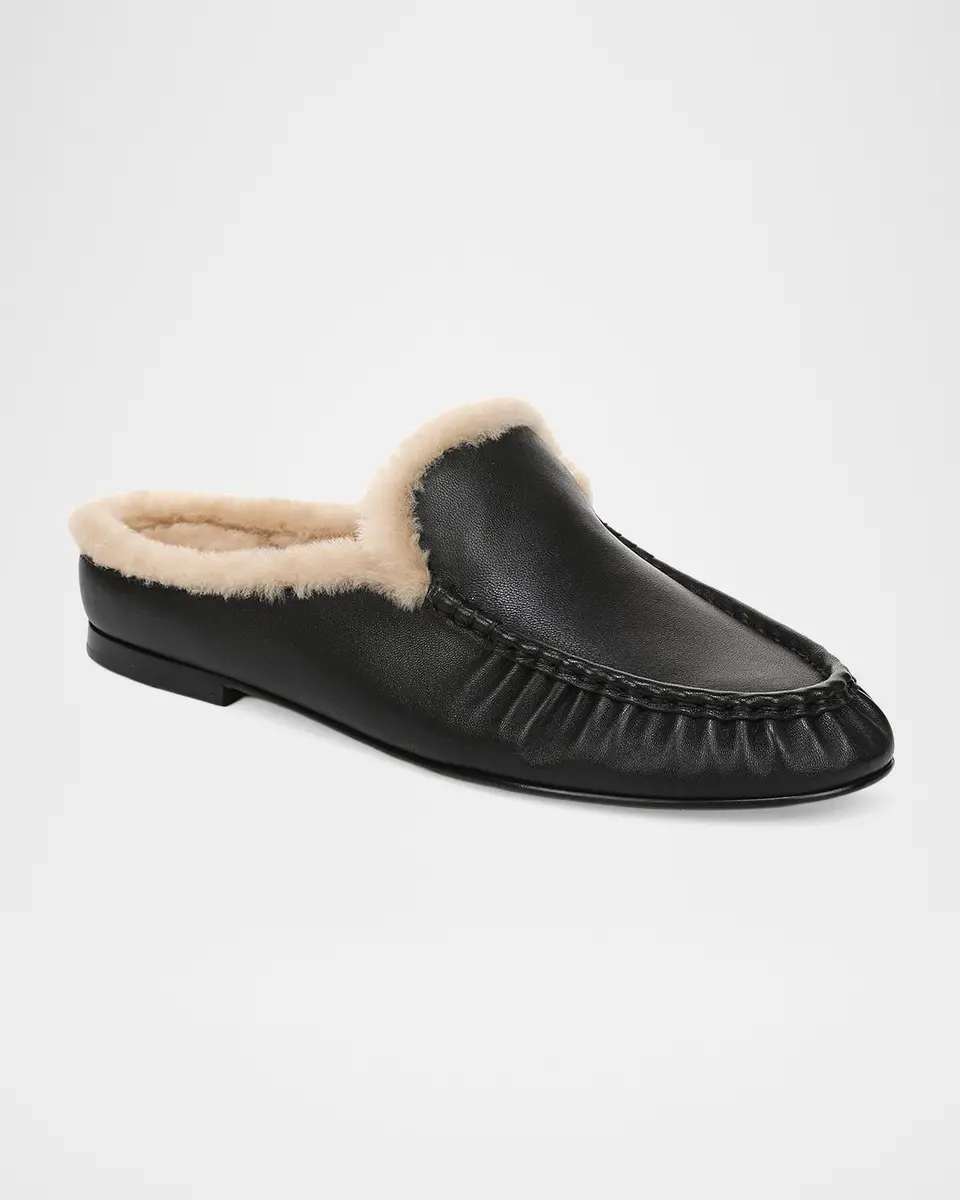 Vince Tevin Shearling Suede Mules | Thumbnail 2 Vince Tevin Shearling Suede Mules | Thumbnail 2