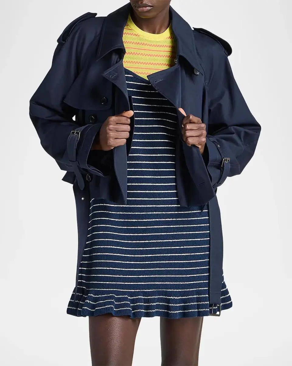 JW Anderson Cotton Crop Trench Jacket | Thumbnail 3 JW Anderson Cotton Crop Trench Jacket | Thumbnail 3