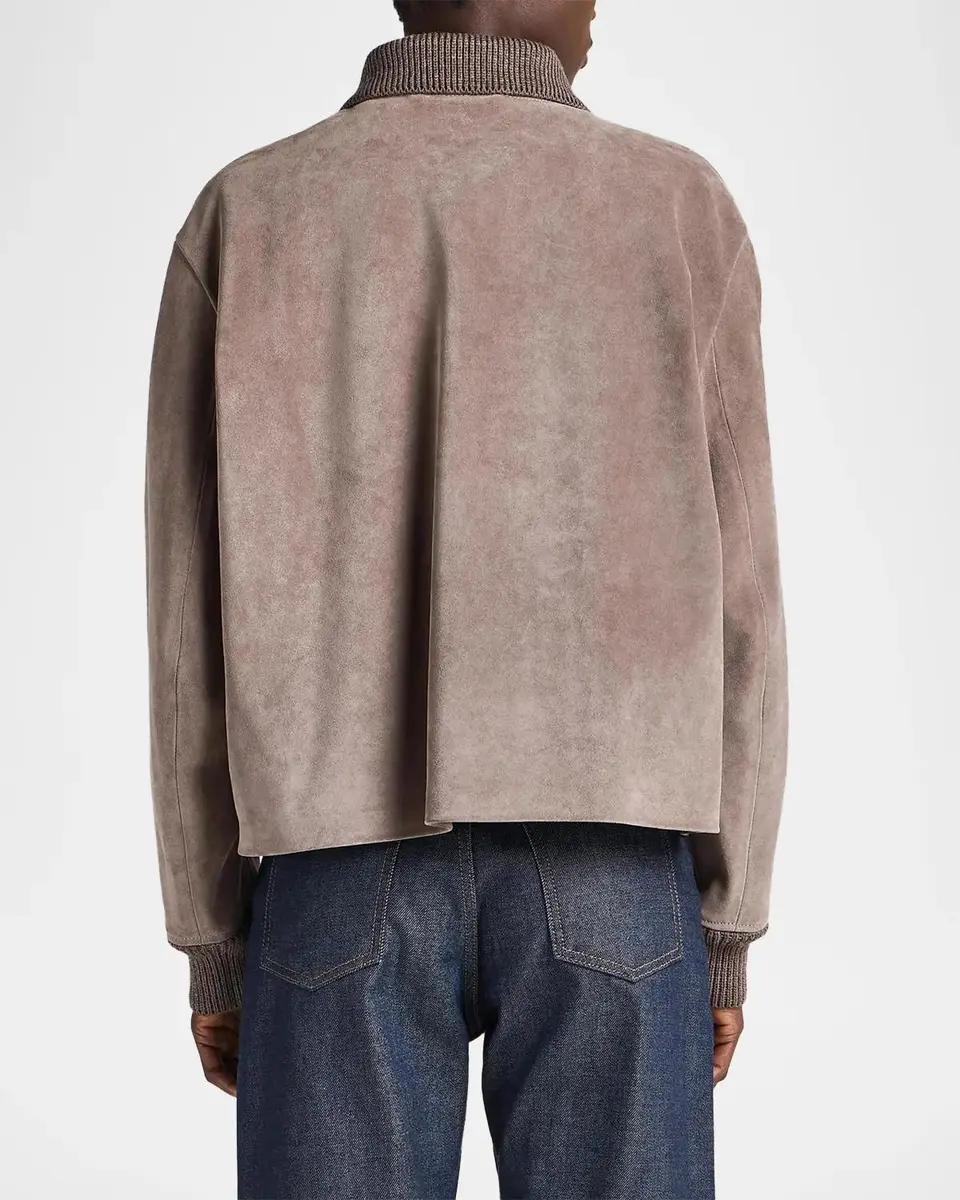 JW Anderson Suede Spread-Collar Jacket | Thumbnail 3 JW Anderson Suede Spread-Collar Jacket | Thumbnail 3