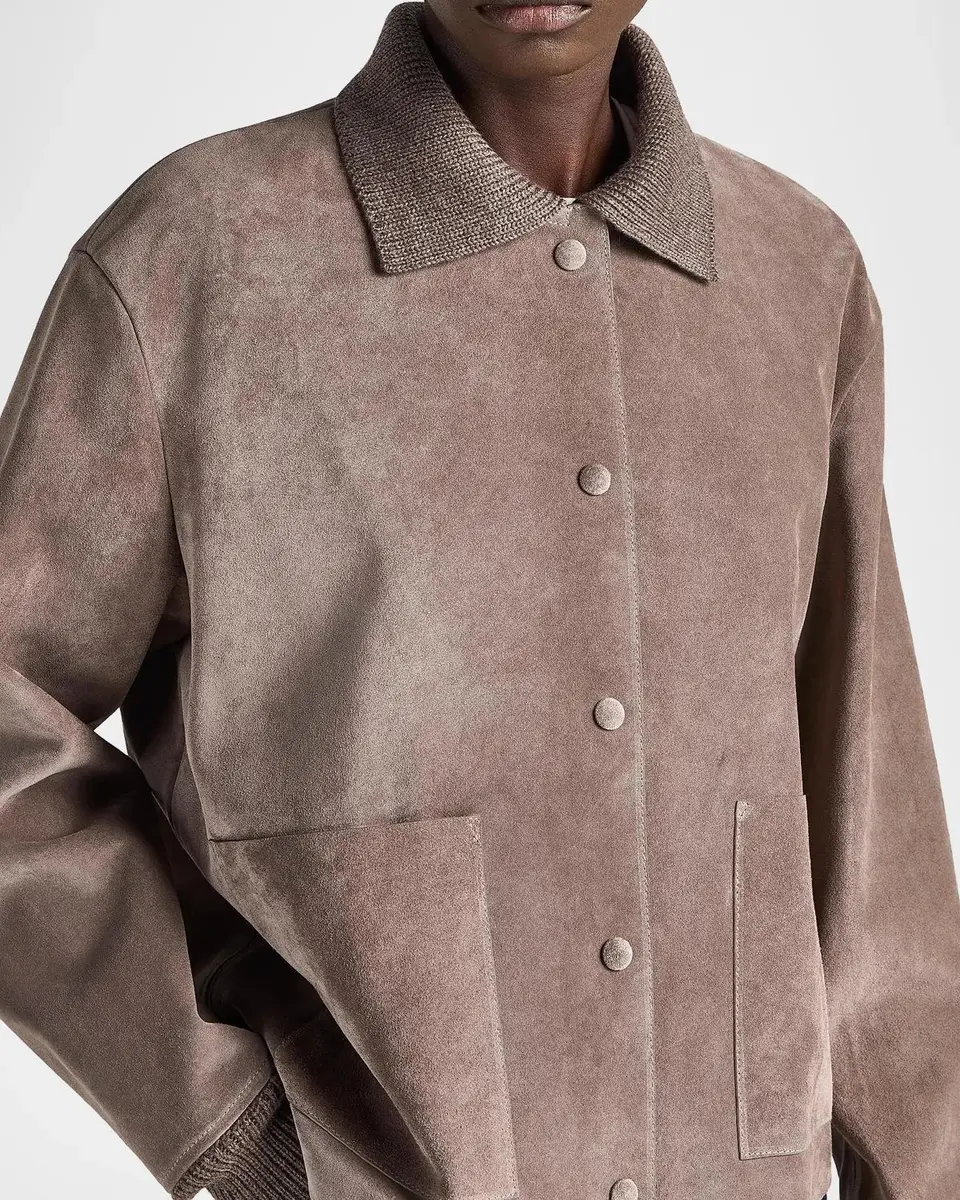 JW Anderson Suede Spread-Collar Jacket | Thumbnail 4 JW Anderson Suede Spread-Collar Jacket | Thumbnail 4