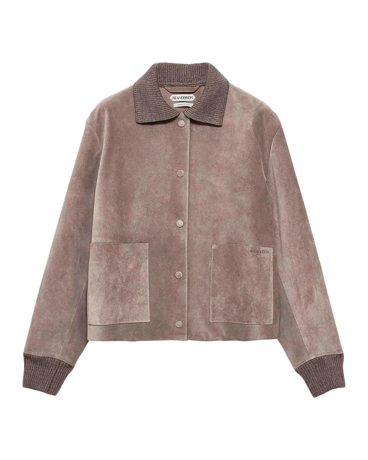 JW Anderson Suede Spread-Collar Jacket
