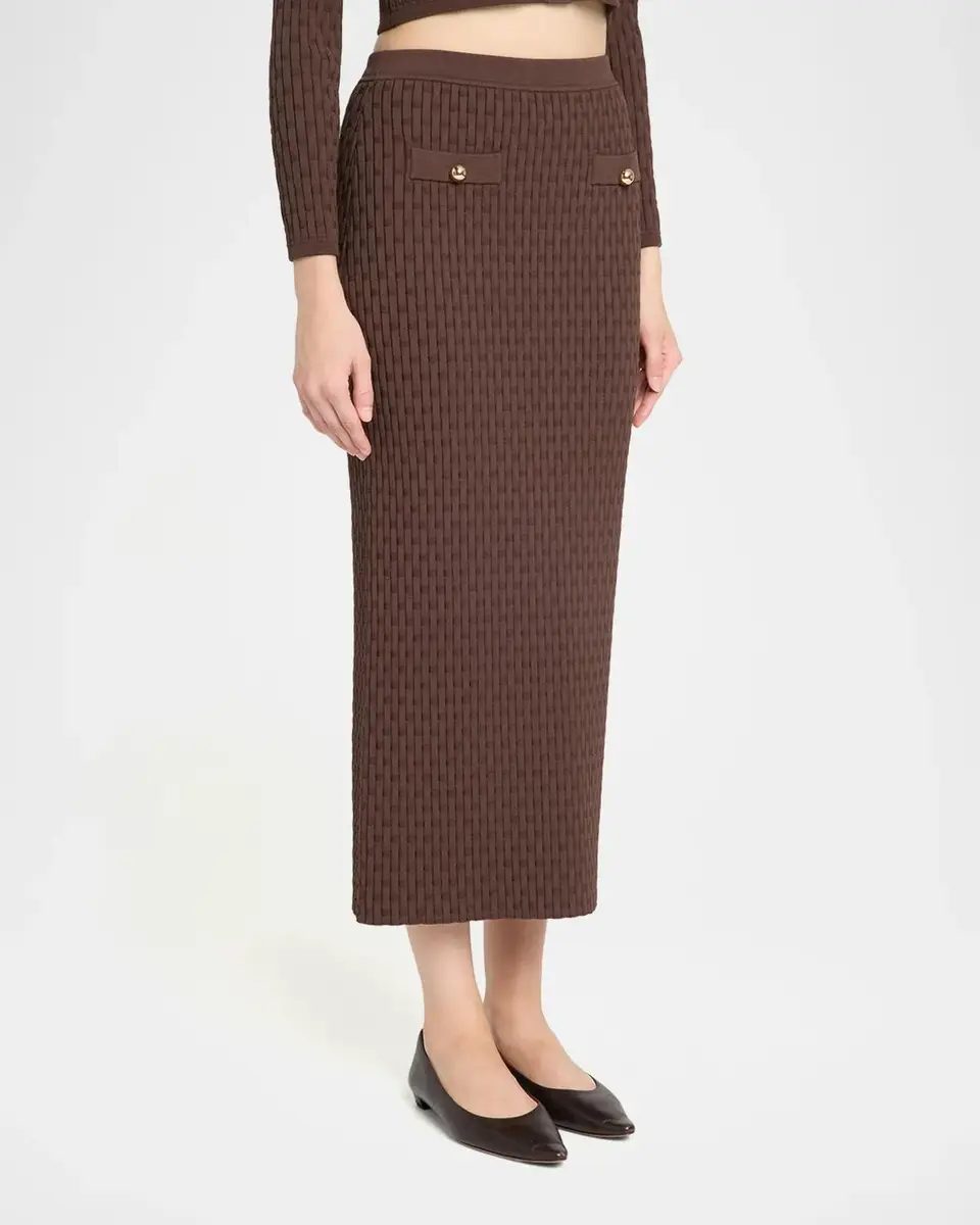 Toccin Milla Textured Knit Midi Pencil Skirt | Thumbnail 4 Toccin Milla Textured Knit Midi Pencil Skirt | Thumbnail 4