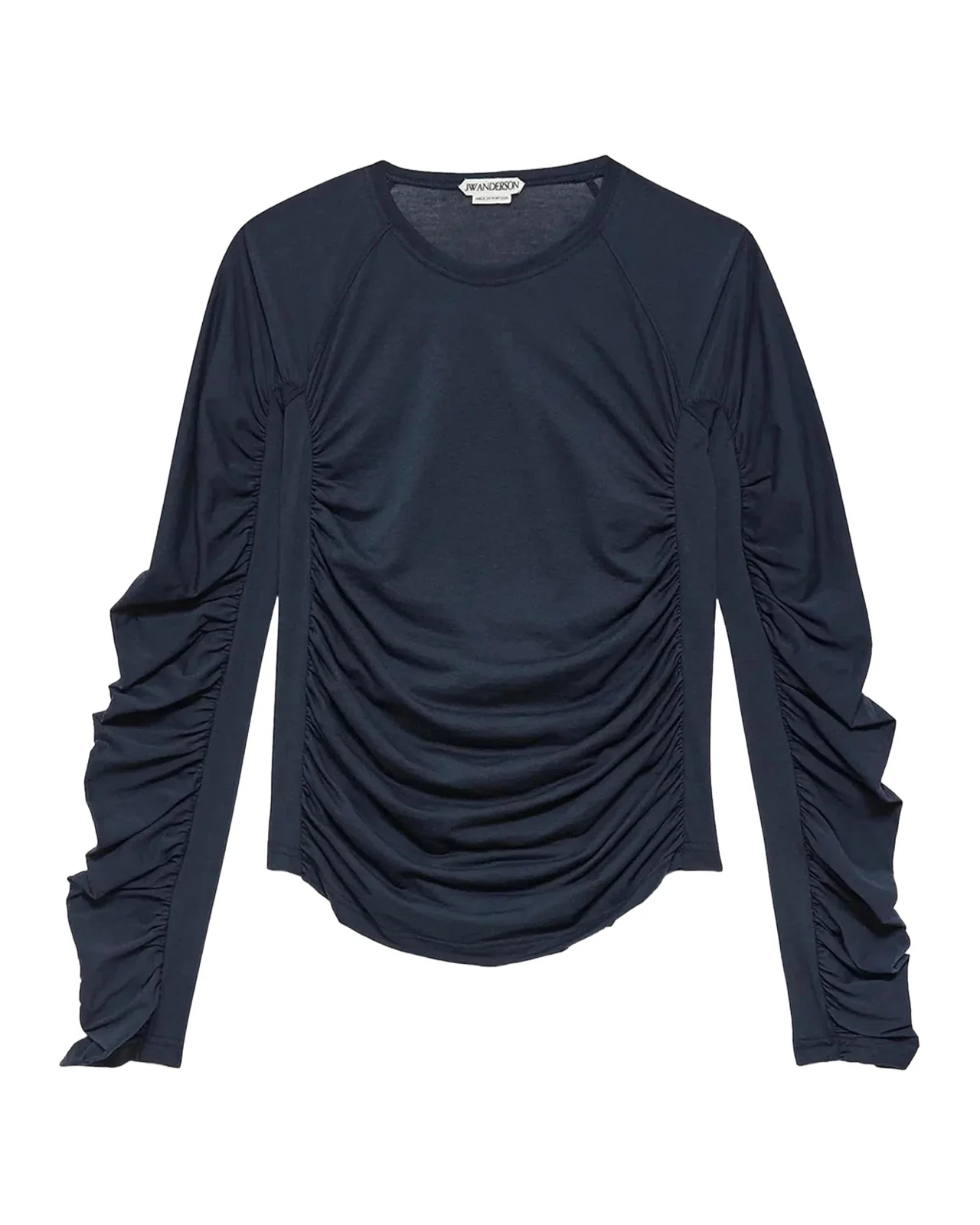 JW Anderson Ruched Cotton-Blend Jersey Top