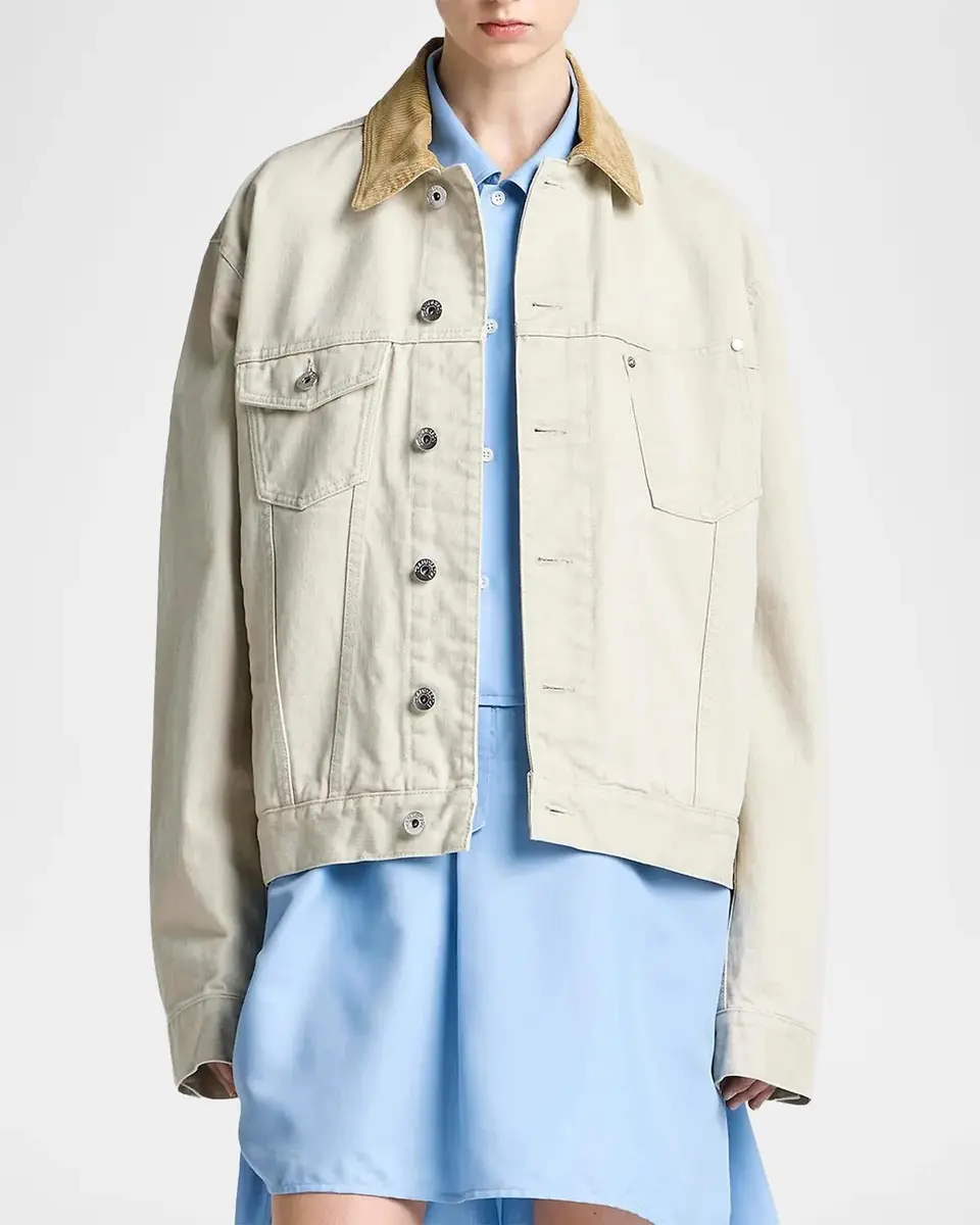 JW Anderson Corduroy Collar Denim Jacket | Thumbnail 4 JW Anderson Corduroy Collar Denim Jacket | Thumbnail 4
