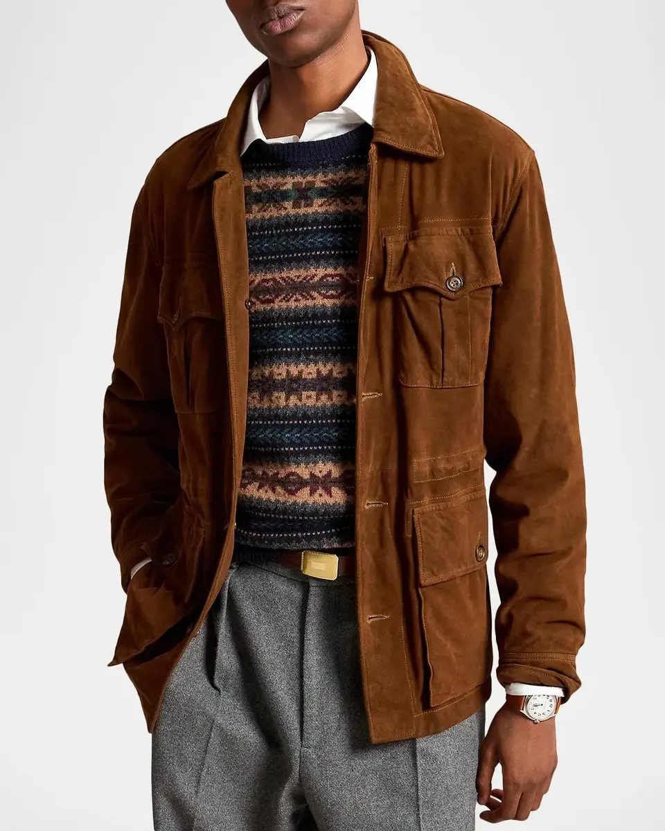 Polo Ralph Lauren Men's Suede Safari Jacket | Thumbnail 4 Polo Ralph Lauren Men's Suede Safari Jacket | Thumbnail 4