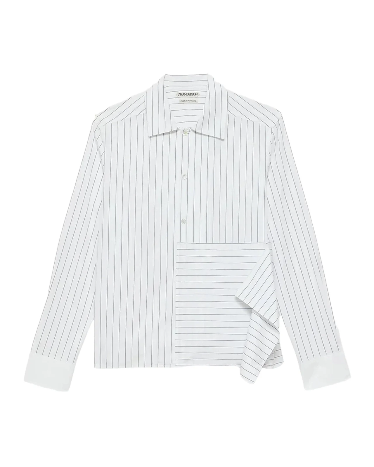 Striped Cotton Draped Shirt Striped Cotton Draped Shirt