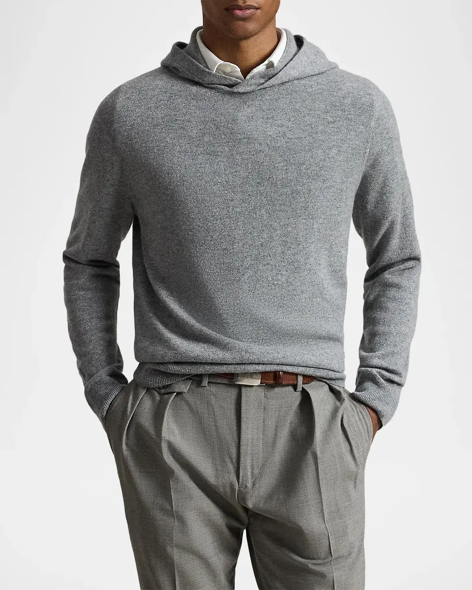 Polo Ralph Lauren Men's Cashmere Knit Hoodie | Thumbnail 4 Polo Ralph Lauren Men's Cashmere Knit Hoodie | Thumbnail 4