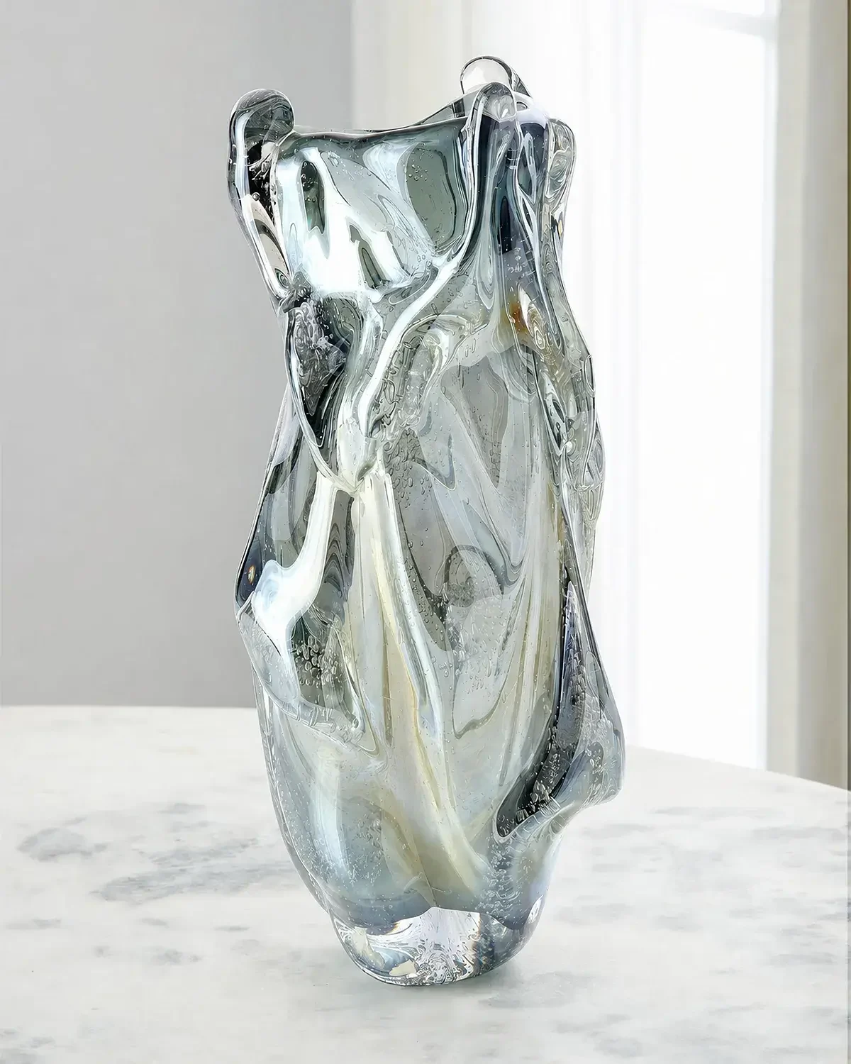 John-Richard Collection Sunlit Art Glass Sculptural Vase