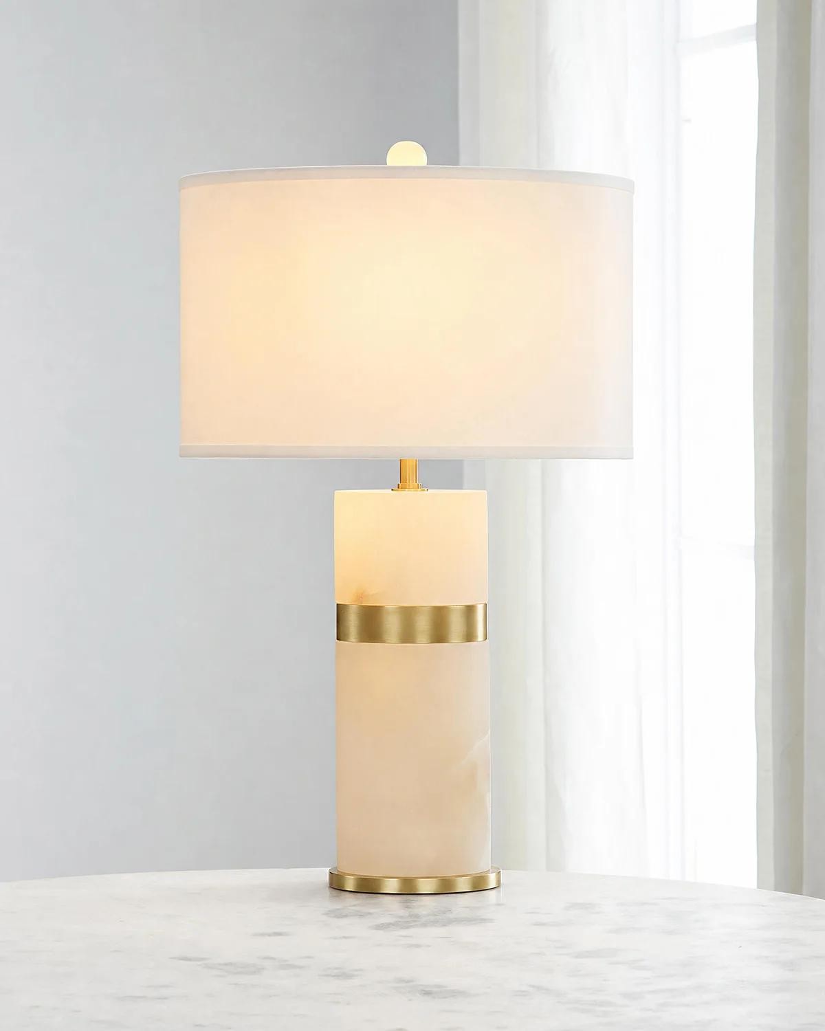 John-Richard Collection Alabaster Tower 30" Table Lamp