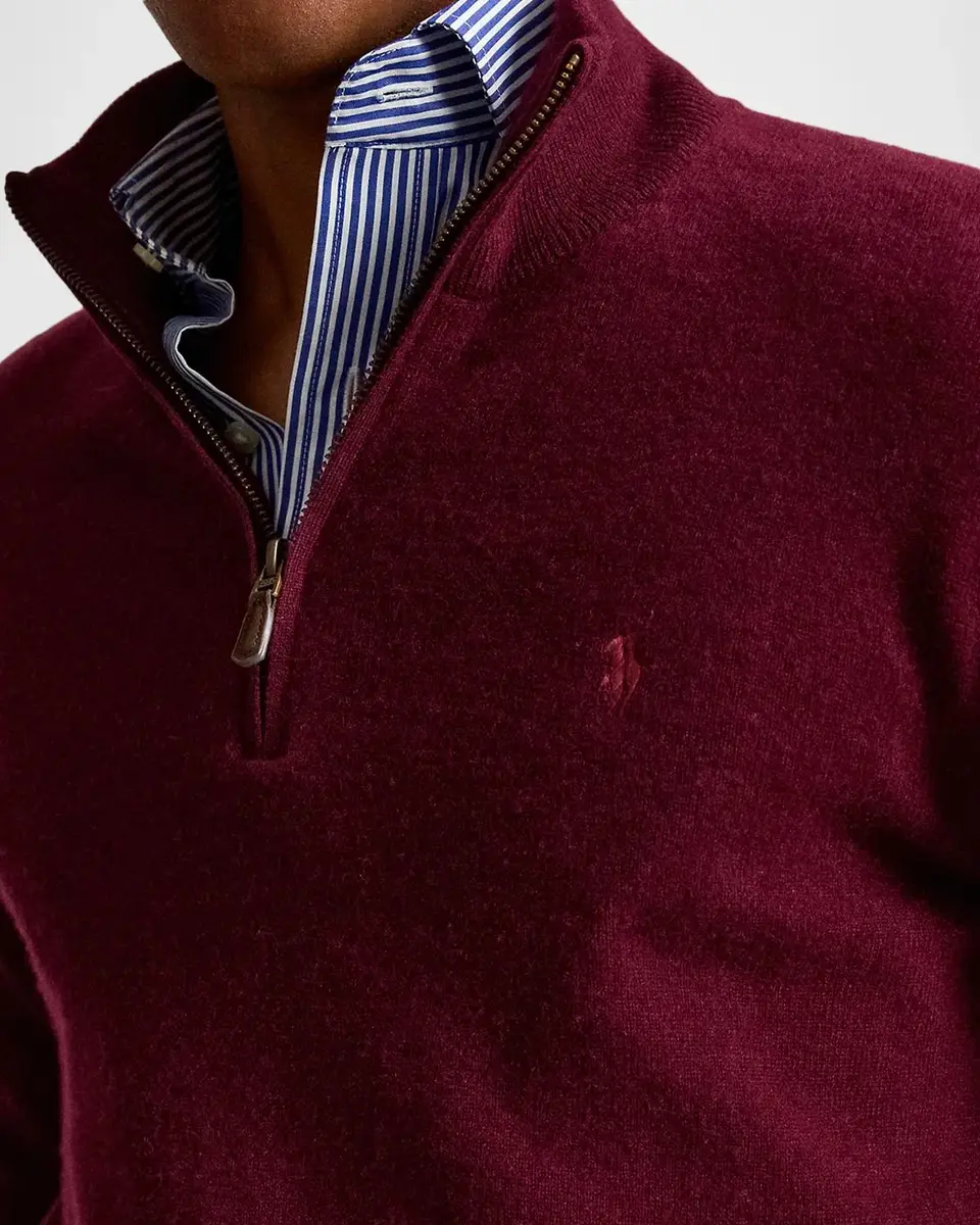 Polo Ralph Lauren Men's Wool Quarter-Zip Sweater | Thumbnail 5 Polo Ralph Lauren Men's Wool Quarter-Zip Sweater | Thumbnail 5