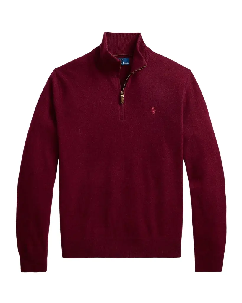 Men's Wool Quarter-Zip Sweater Men's Wool Quarter-Zip Sweater