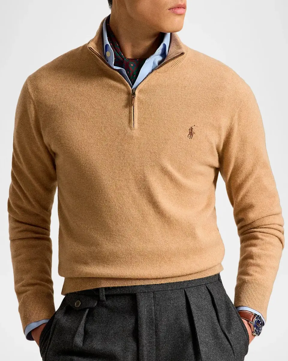 Polo Ralph Lauren Men 'e Cashmere Quarter-Zip Sweater | Thumbnail 4 Polo Ralph Lauren Men 'e Cashmere Quarter-Zip Sweater | Thumbnail 4