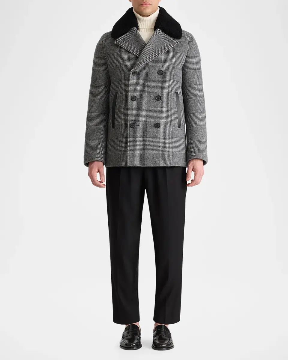 Mackage Men's Cole-PL Double-Breasted Wool Peacoat | Thumbnail 2 Mackage Men's Cole-PL Double-Breasted Wool Peacoat | Thumbnail 2