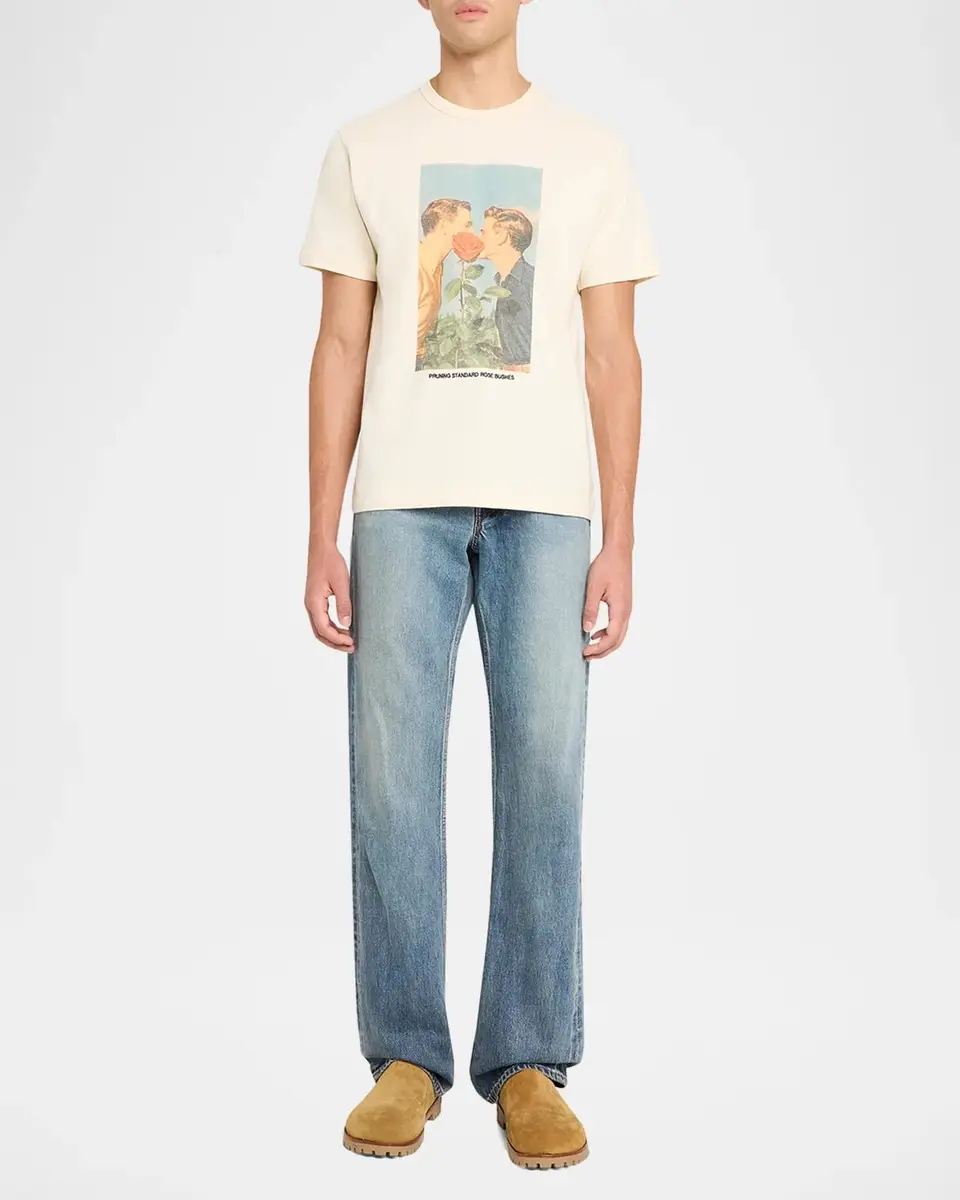 JW Anderson Men's Kissing Graphic Cotton T-Shirt | Thumbnail 2 JW Anderson Men's Kissing Graphic Cotton T-Shirt | Thumbnail 2