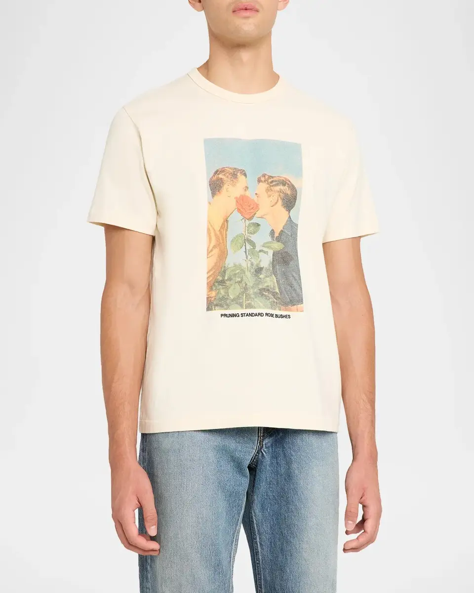 JW Anderson Men's Kissing Graphic Cotton T-Shirt | Thumbnail 4 JW Anderson Men's Kissing Graphic Cotton T-Shirt | Thumbnail 4