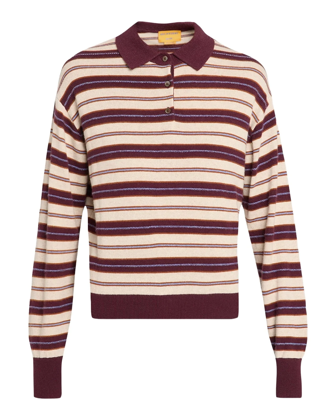 Collegiate Striped Cashmere Polo Sweater Collegiate Striped Cashmere Polo Sweater