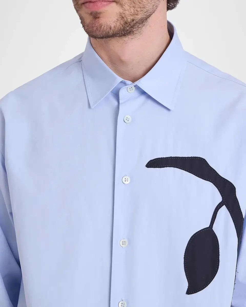JW Anderson Persimmon Appliqué Cotton Shirt | Thumbnail 5 JW Anderson Persimmon Appliqué Cotton Shirt | Thumbnail 5