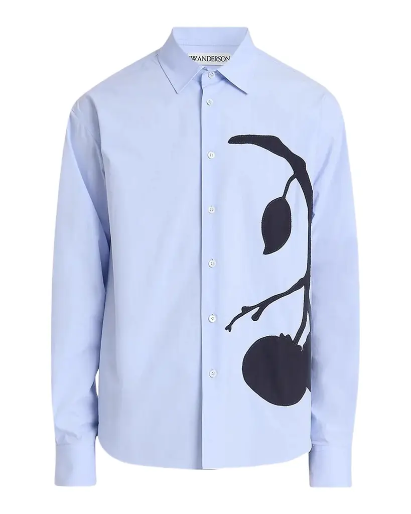 JW Anderson Persimmon Appliqué Cotton Shirt