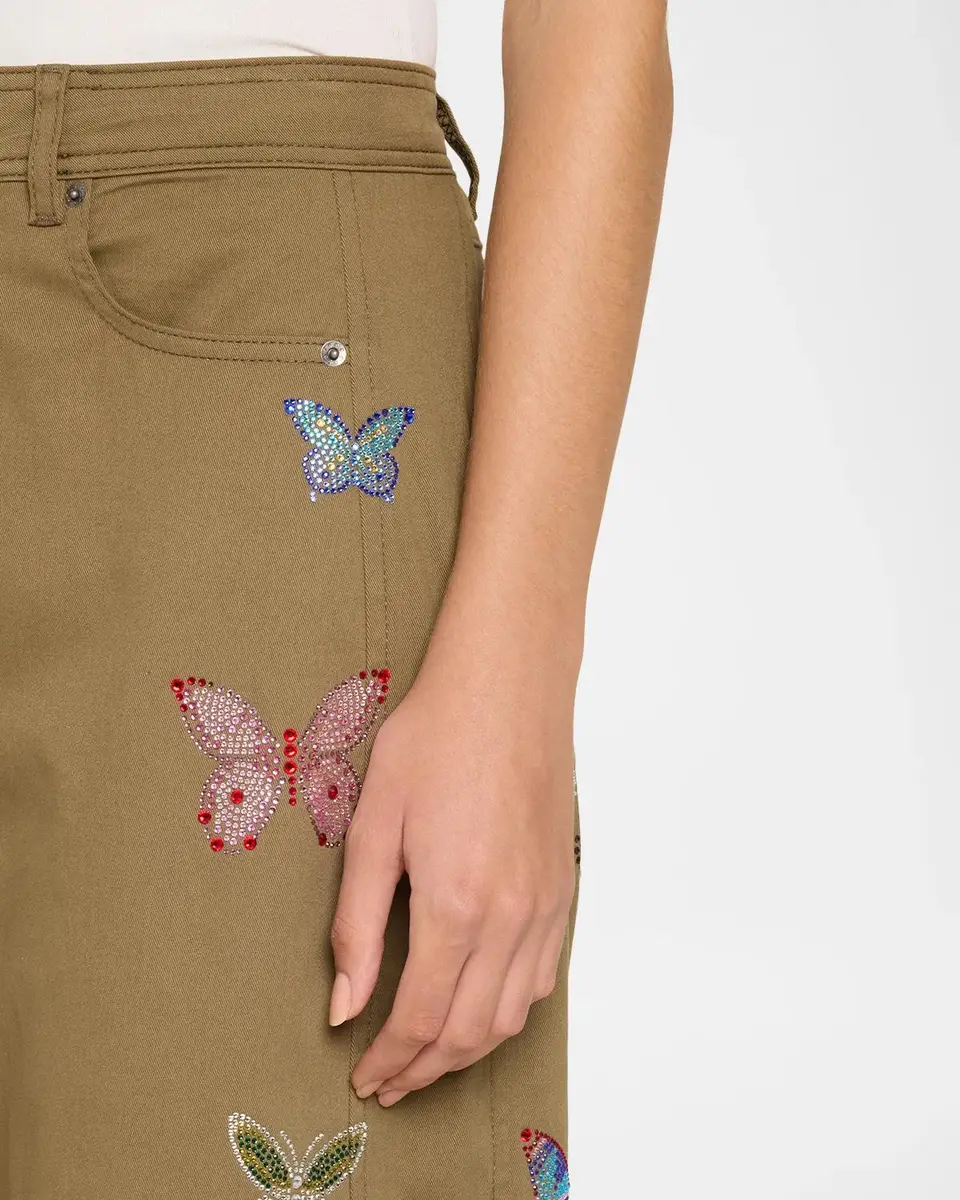 Cinq à Sept Heatset Butterfly Strass Straight-Leg Pants | Thumbnail 5 Cinq à Sept Heatset Butterfly Strass Straight-Leg Pants | Thumbnail 5