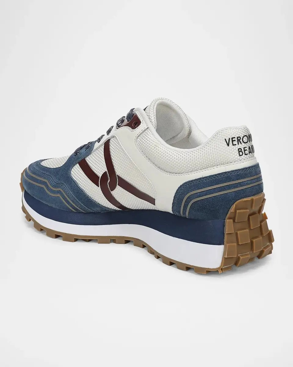 Veronica Beard Valentina Sport Mixed Leather Retro Sneakers | Thumbnail 3 Veronica Beard Valentina Sport Mixed Leather Retro Sneakers | Thumbnail 3
