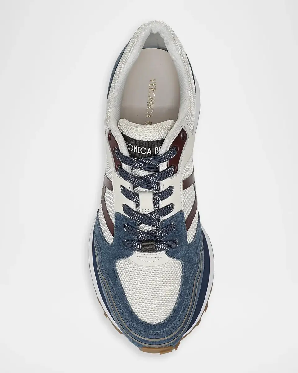 Veronica Beard Valentina Sport Mixed Leather Retro Sneakers | Thumbnail 4 Veronica Beard Valentina Sport Mixed Leather Retro Sneakers | Thumbnail 4