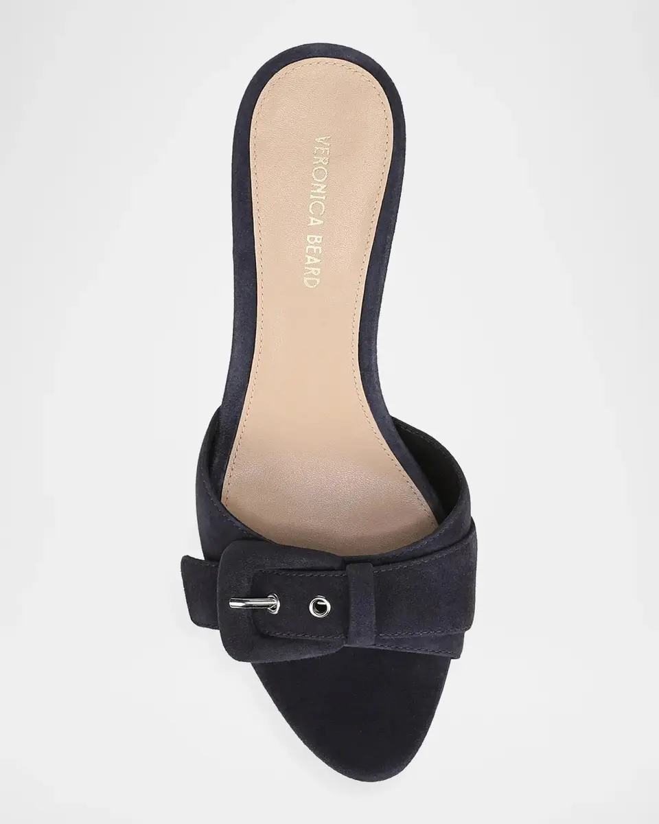 Veronica Beard 65mm Tia Suede Buckle Mules | Thumbnail 4 Veronica Beard 65mm Tia Suede Buckle Mules | Thumbnail 4