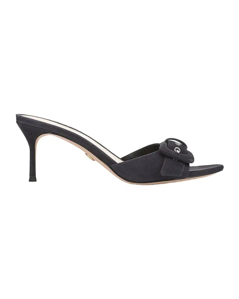 65mm Tia Suede Buckle Mules 65mm Tia Suede Buckle Mules