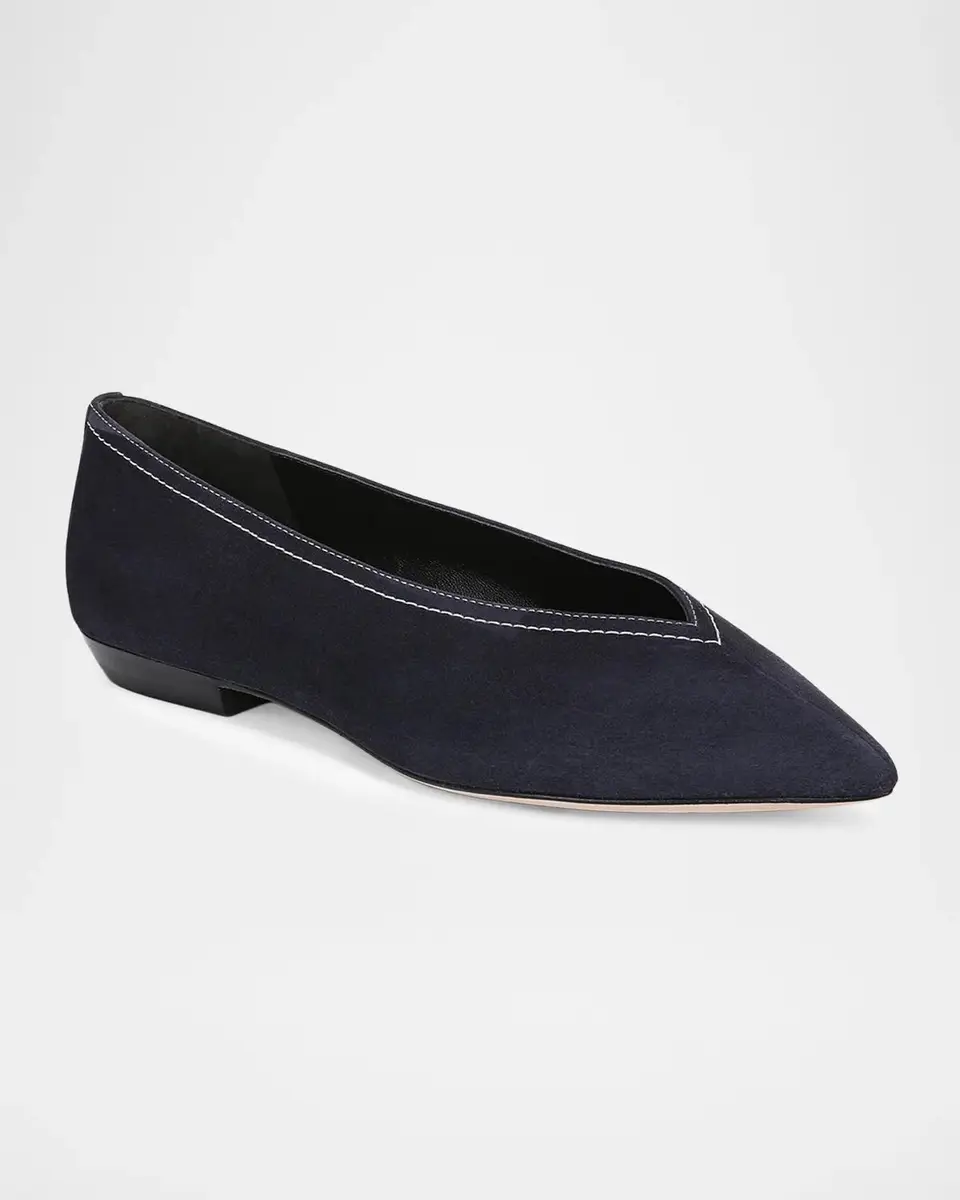 Veronica Beard Bancroft Suede Ballerina Flats | Thumbnail 2 Veronica Beard Bancroft Suede Ballerina Flats | Thumbnail 2