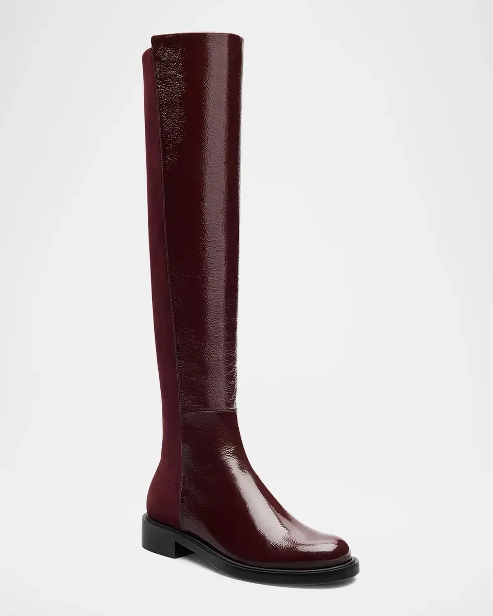 Stuart Weitzman 5050 Gisele Mixed Leather Over-The-Knee Boots | Thumbnail 2 Stuart Weitzman 5050 Gisele Mixed Leather Over-The-Knee Boots | Thumbnail 2