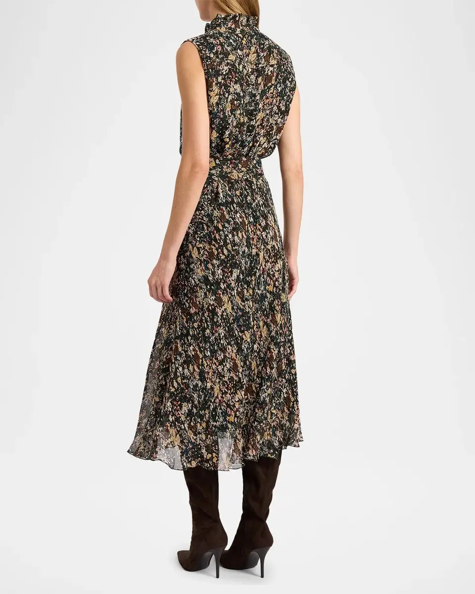 Santorelli Sleeveless Abstract-Print Viscose Midi Dress | Thumbnail 3 Santorelli Sleeveless Abstract-Print Viscose Midi Dress | Thumbnail 3