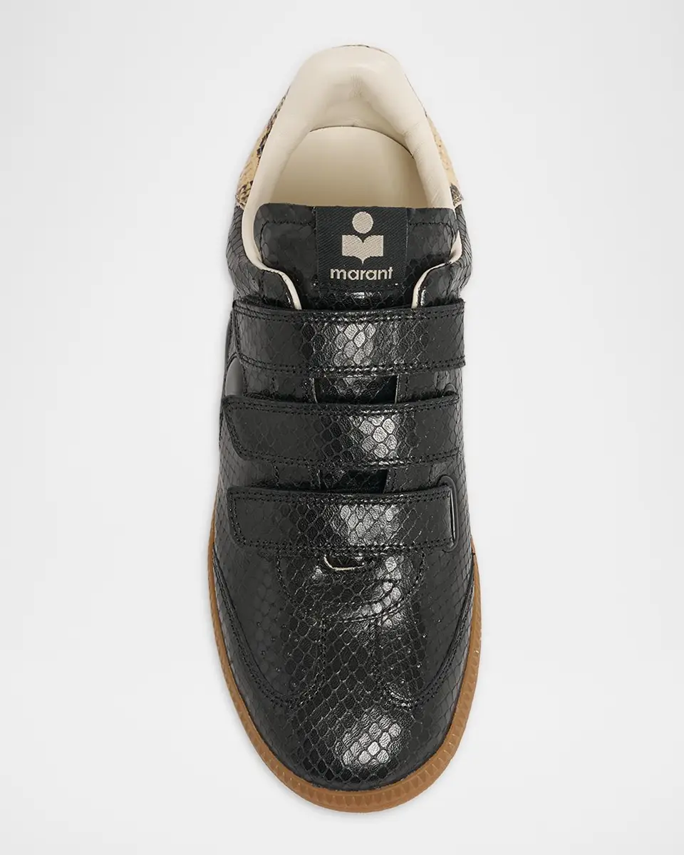 Isabel Marant Beth Embossed Leather Grip-Strap Sneakers | Thumbnail 6 Isabel Marant Beth Embossed Leather Grip-Strap Sneakers | Thumbnail 6