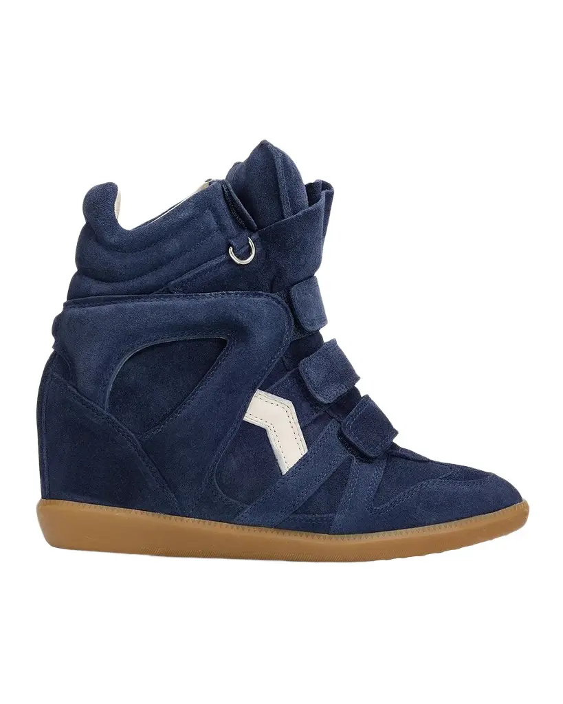 Isabel Marant Bekett Ring 50MM Suede Wedge Sneakers