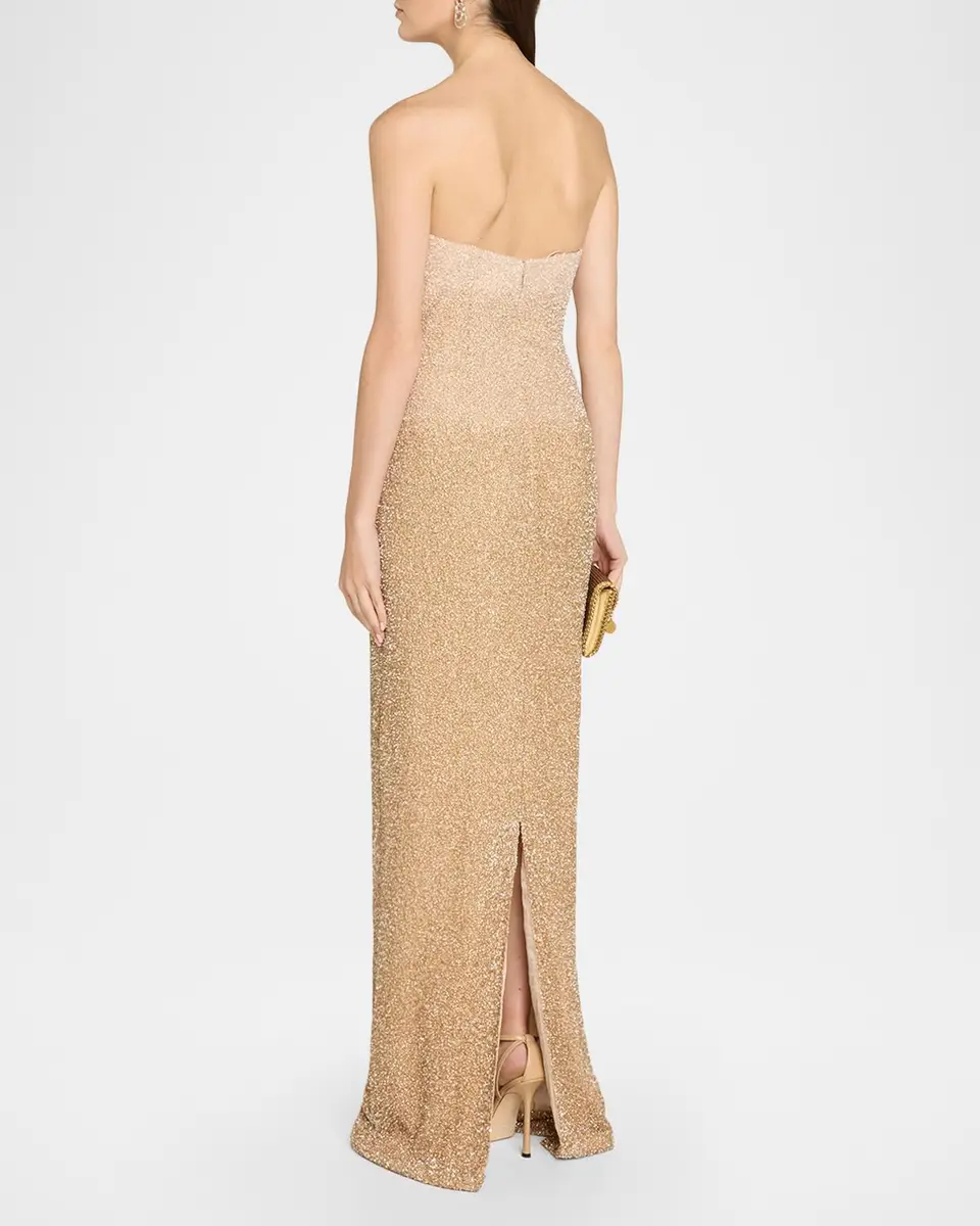 PAMELLA ROLAND Ombre Signature Sequined Strapless Column Gown | Thumbnail 3 PAMELLA ROLAND Ombre Signature Sequined Strapless Column Gown | Thumbnail 3