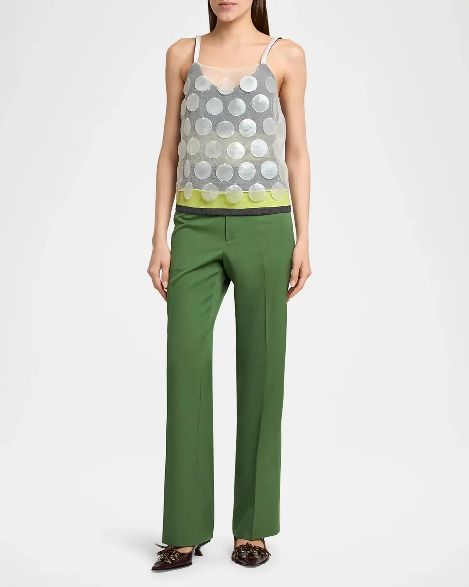 Marni Sleeveless Disc-Embellished Layered Top | Thumbnail 2 Marni Sleeveless Disc-Embellished Layered Top | Thumbnail 2