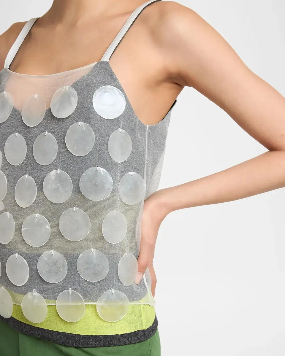 Marni Sleeveless Disc-Embellished Layered Top | Thumbnail 5 Marni Sleeveless Disc-Embellished Layered Top | Thumbnail 5