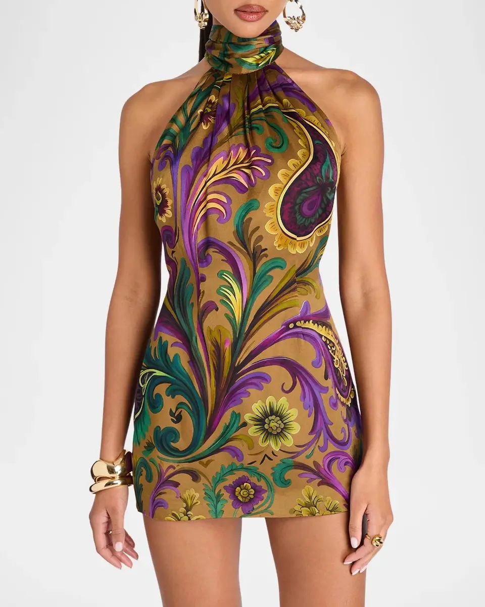 Retrofête Huge Halter Mini Dress | Thumbnail 5 Retrofête Huge Halter Mini Dress | Thumbnail 5