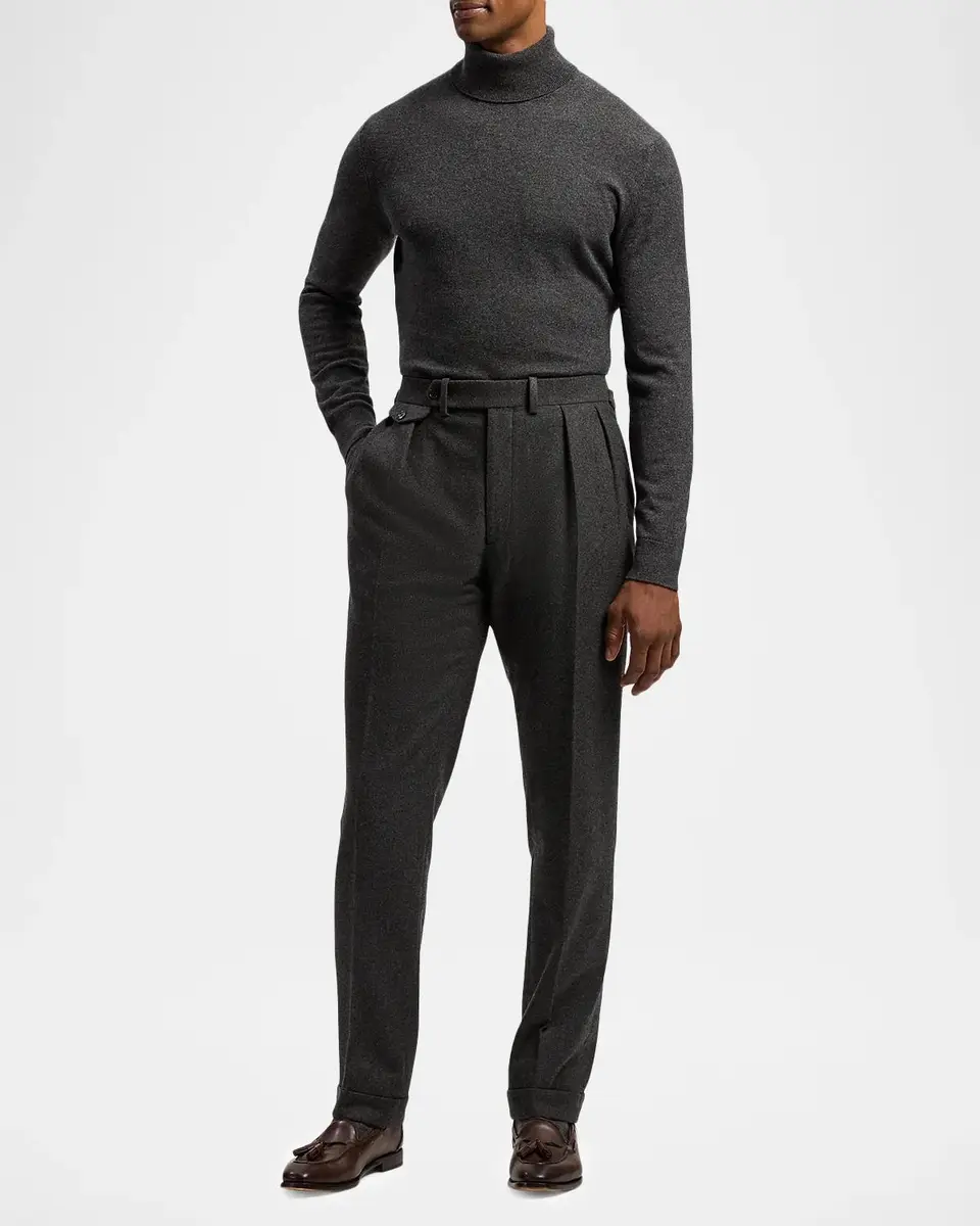 Ralph Lauren Men's Gregory Hand-Tailored Wool Trousers | Thumbnail 2 Ralph Lauren Men's Gregory Hand-Tailored Wool Trousers | Thumbnail 2
