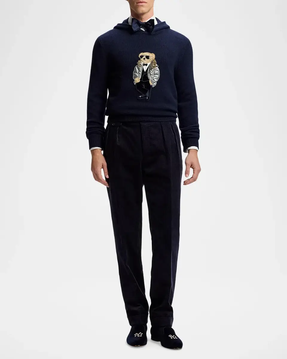 Ralph Lauren Men's Polo Bear Cashmere Hooded Sweater | Thumbnail 2 Ralph Lauren Men's Polo Bear Cashmere Hooded Sweater | Thumbnail 2